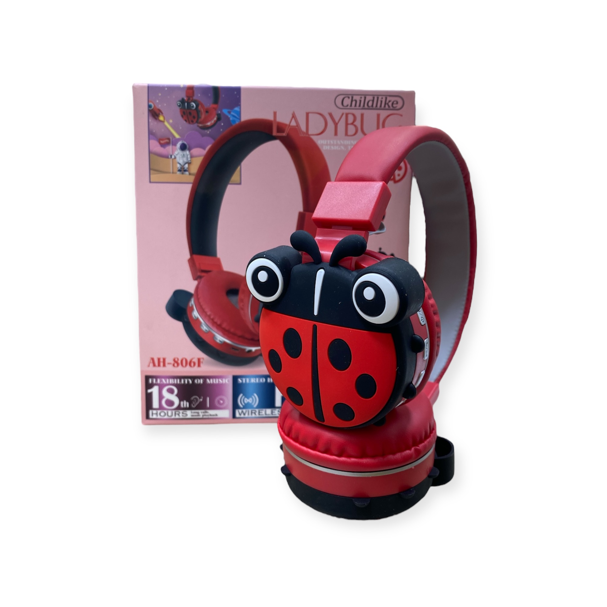 Audífonos Inalámbricos Mariquita Ladybug Diadema Sd