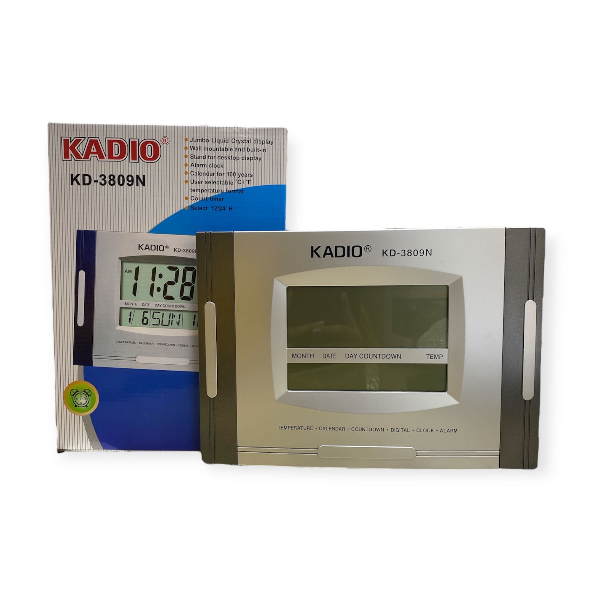 Reloj Kadio Termometro Alarma Digita Kd-3809n