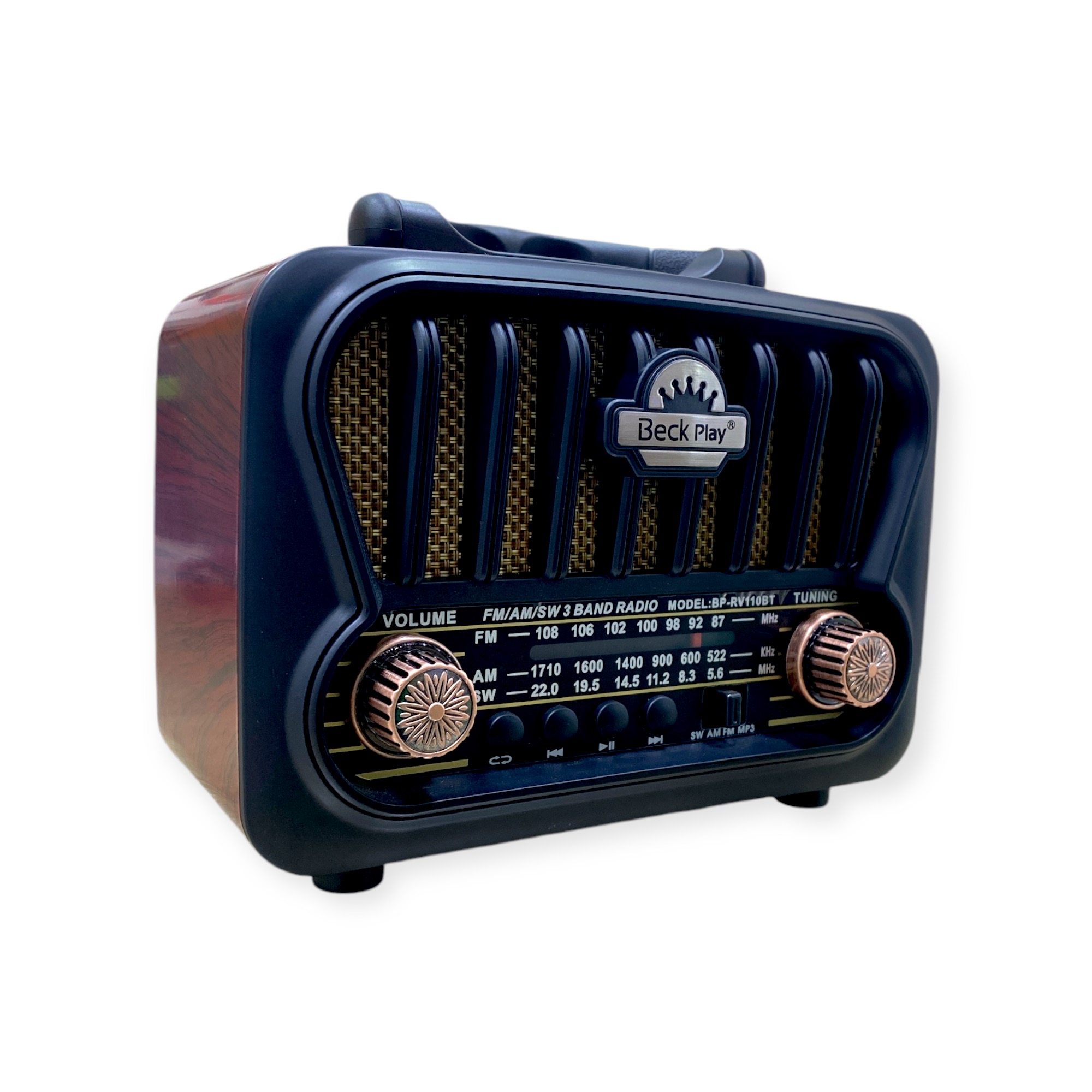 Radio Retro Potente Grande Multibandas Am Fm Bluetooth