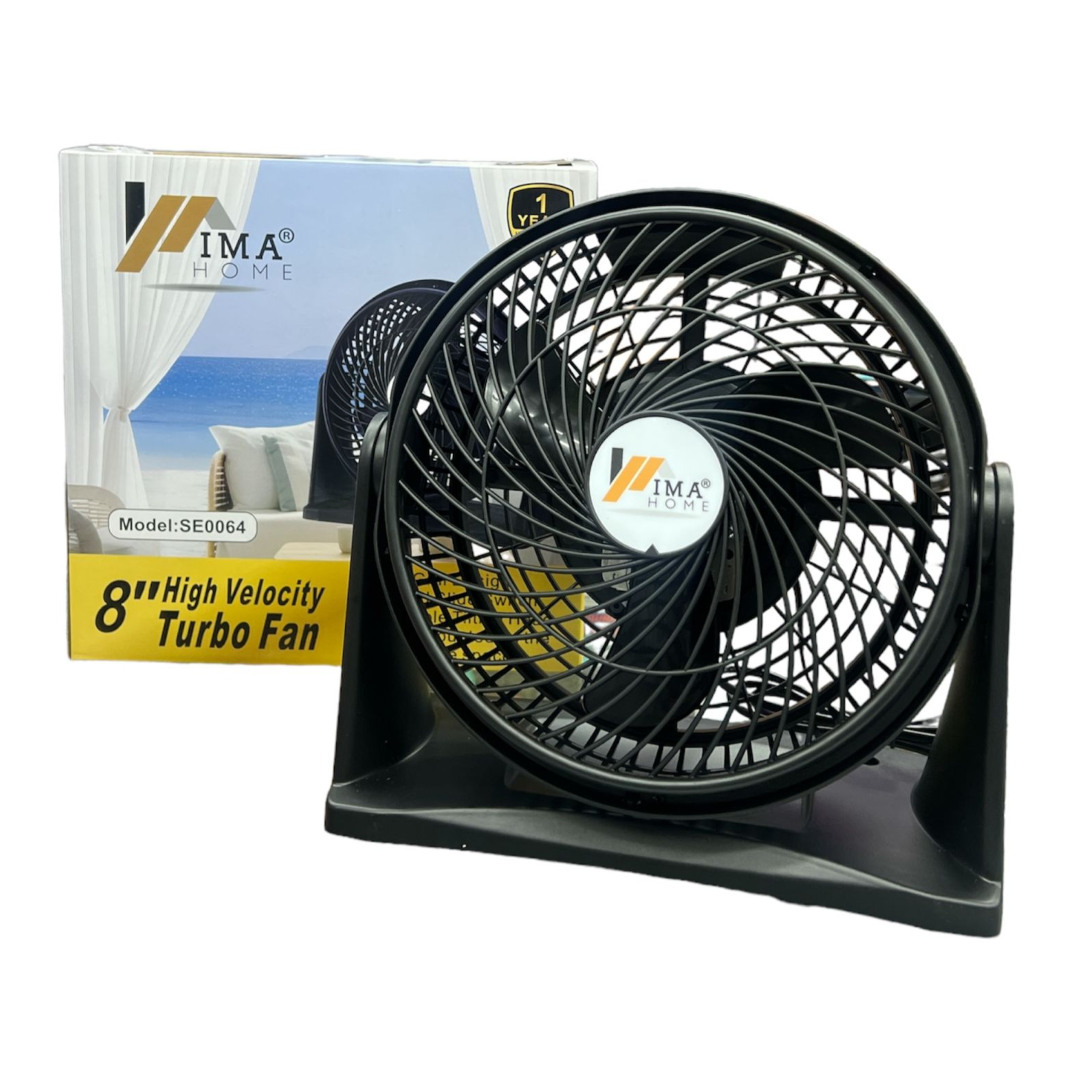 Ventilador Abanico Potente 8 Pulgadas Silencioso Sf0064 Estructura Negro